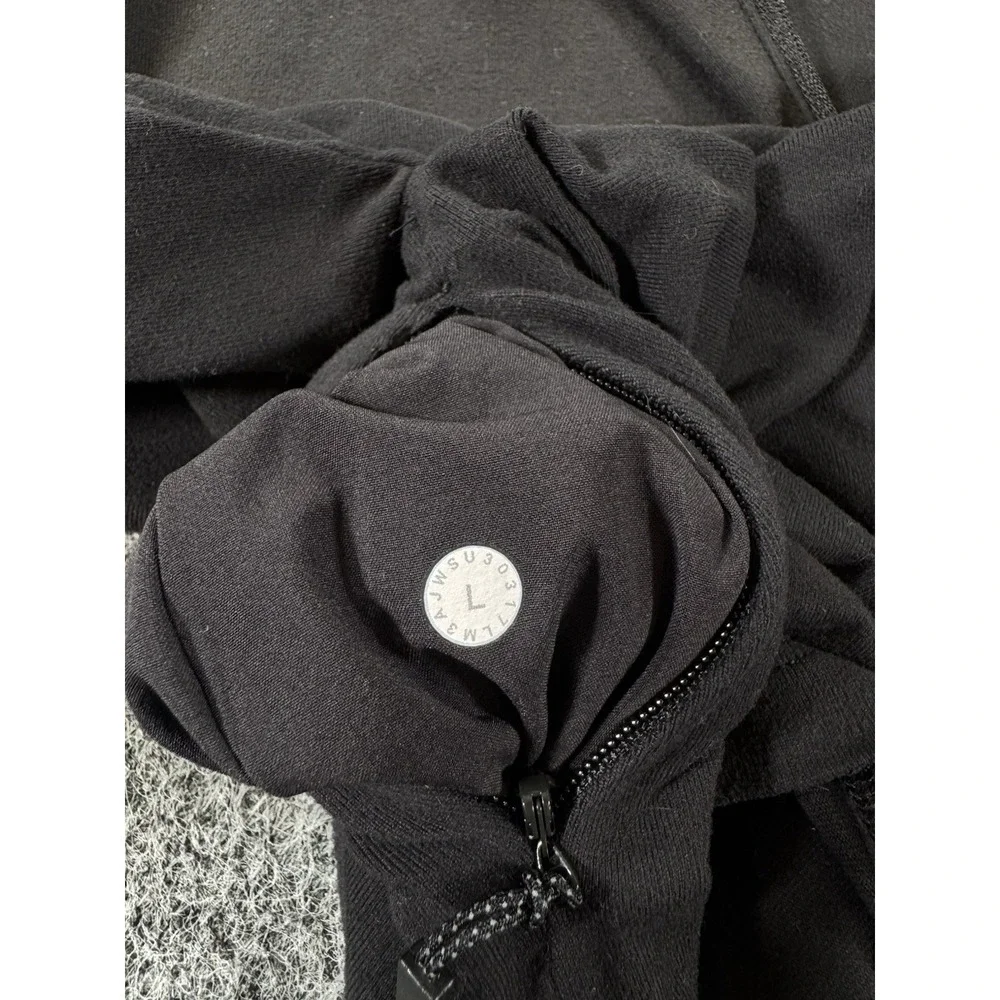 Lululemon Surge Warm 1/2 Zip Mens Large Black Running Training Pullover